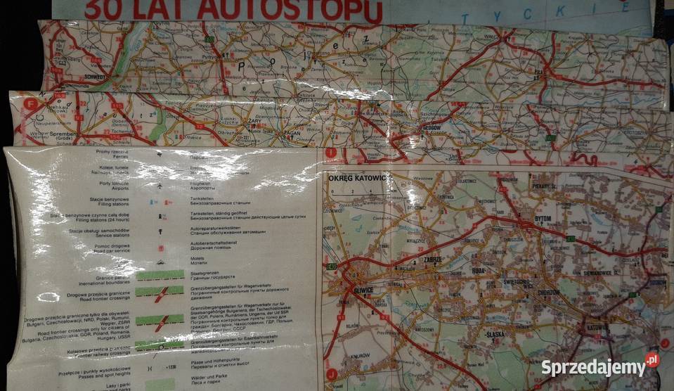 Podróże przewodniki i mapy samochodowe z okresu Sosnowiec
