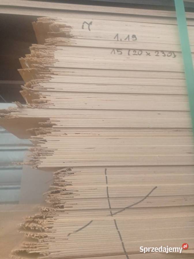 Sklejka surowa pasy 15mm 2300x200mm Brzeźno sprzedam