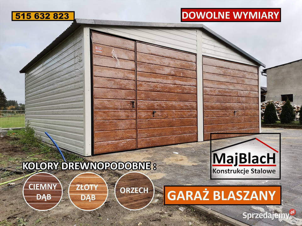 Blaszak Ocynk Garaż Blaszany Ocynkowany 42m2 Sprzedaż