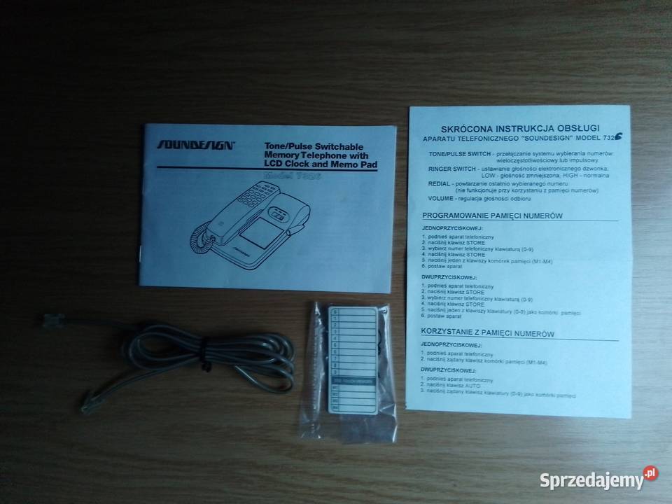 Kolekcjonerski retro telefon Soundesign Memo śląskie Pszczyna