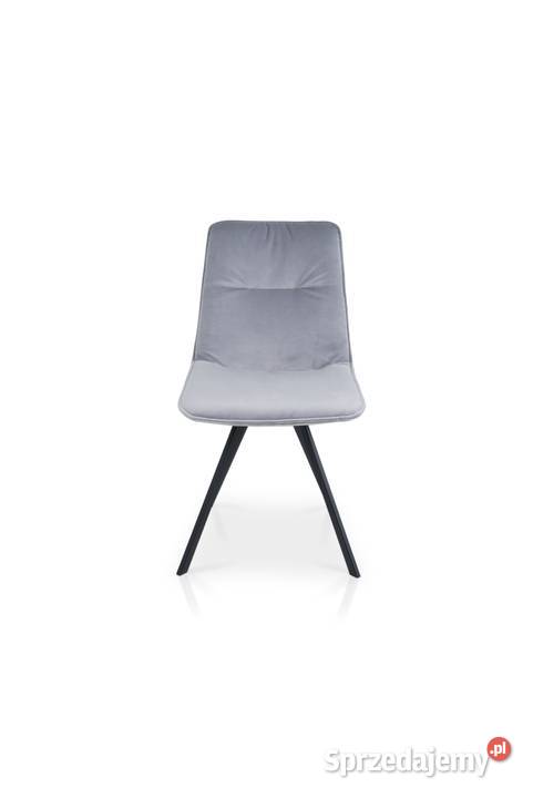 Komplet Krzeseł Szary welur Metalowe nogi 8 48cm Katowice