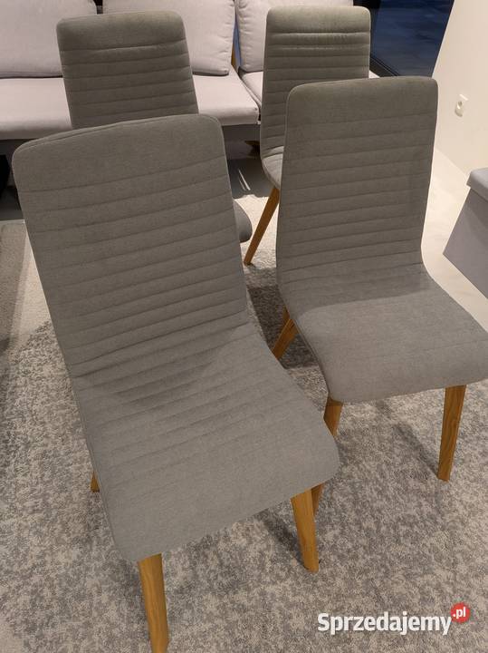 4 krzesła do jadalni jasnoszare Arosa Lara łódzkie sprzedam