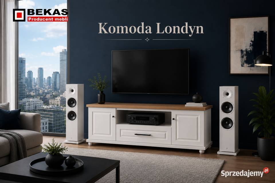 Prowansalska niska KOMODA RTV 150 2D LONDYN Meble Legnica sprzedam