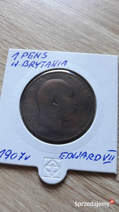 1 Pens 1907 rEdward VII WBrytania rzadkość