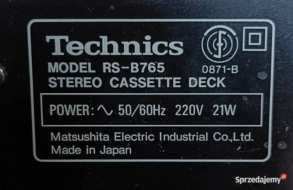 Technics RSB 765 PXS cap Magnetofony Poznań
