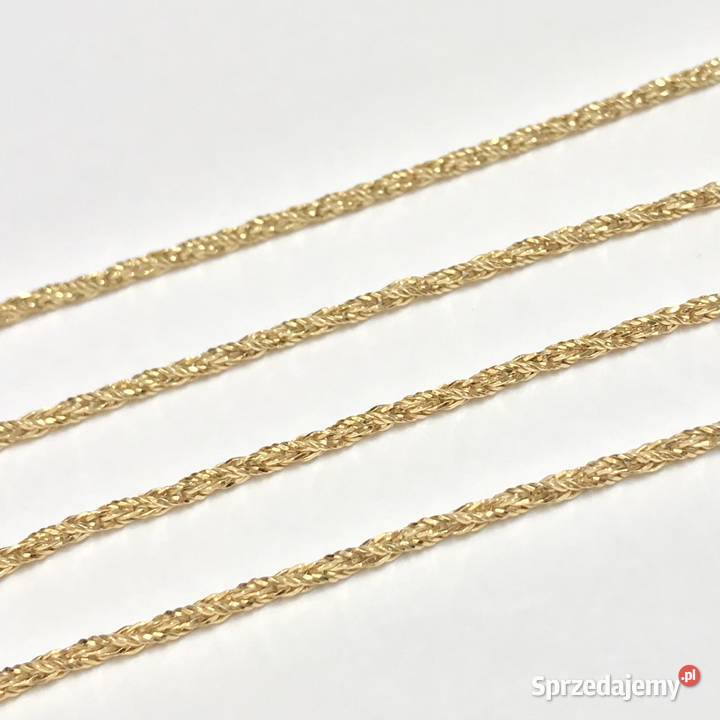 Złoty ŁAŃCUSZEK damski 18K ORYGINALNY splot 40 Naszyjniki Warszawa