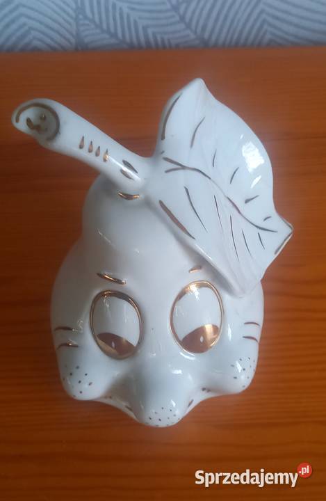 Figurka porcelanowa gruszka z liściem 15 mazowieckie Małkinia Górna