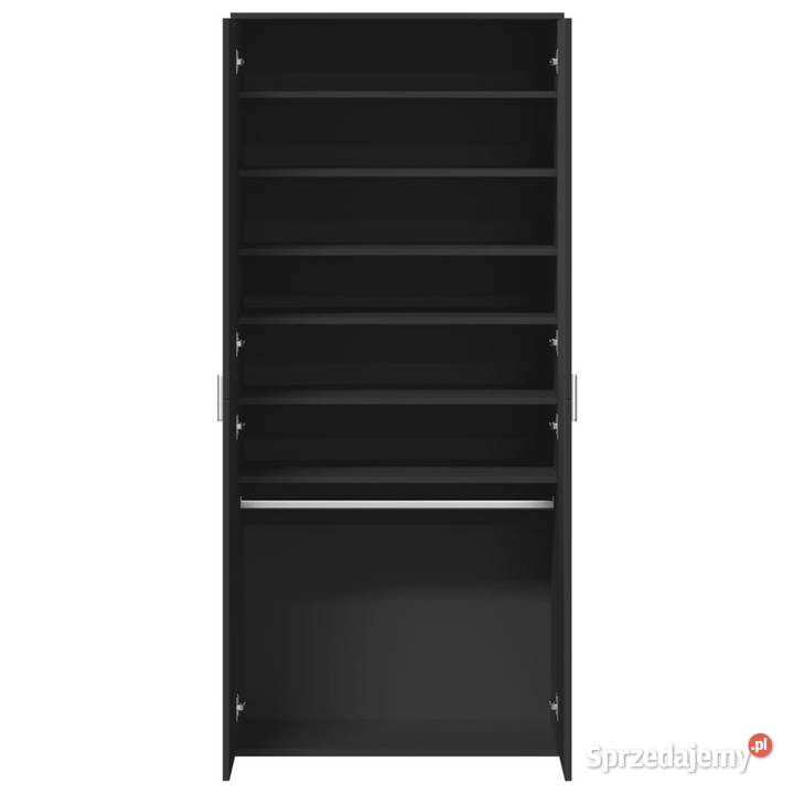 Szafka na buty czarna 80x39x178 materiał