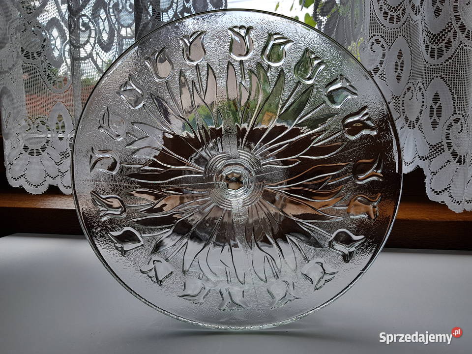 Szklana owocarka Tulipany Ząbkowice Crystalite śląskie