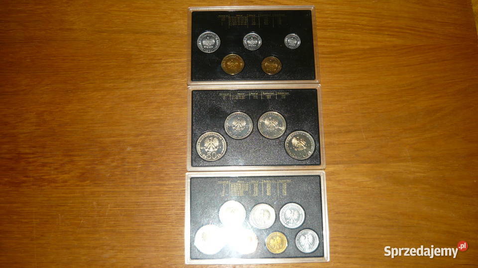 Polskie monety obiegowe zestaw 1980 1987 Sokółka