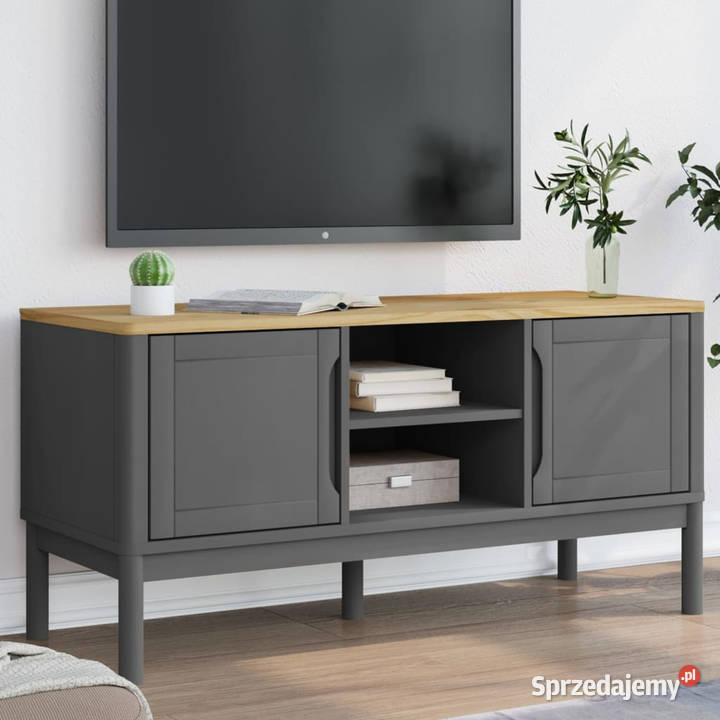 Szafka RTV FLORO szara 114x43x55 lite drewno mazowieckie Warszawa