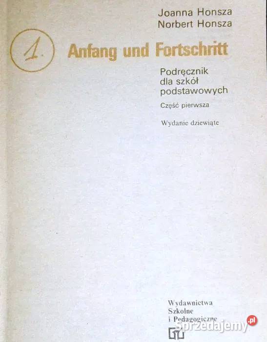 Anfang und Fortschritt 1 Joanna Honsza Norbert Chełm