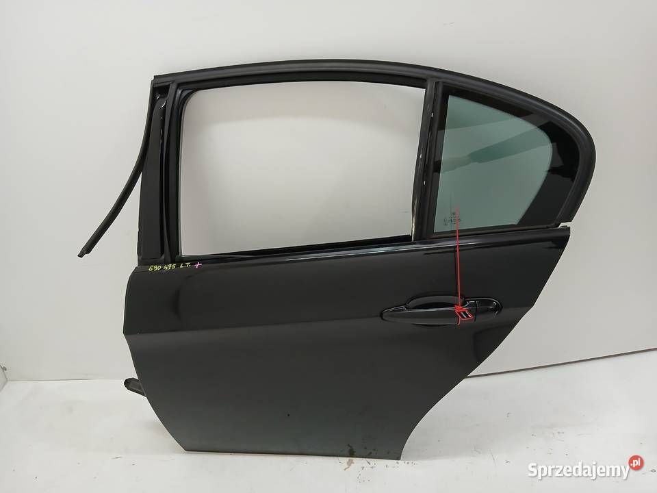 DRZWI LEWE TYLNE TYŁ BMW E90 475 BLACK SAPPHIRE