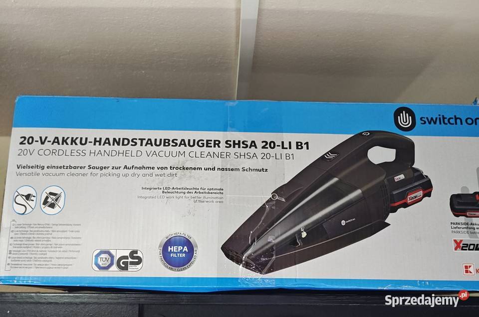 Odkurzacz ręczny SilverCrest SHSA 20Li B1 czarny AGD drobne Golub-Dobrzyń