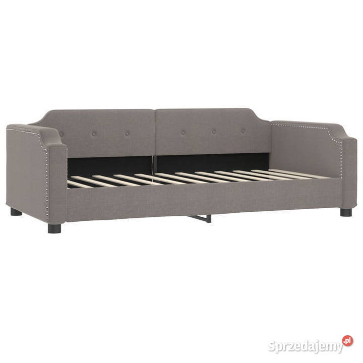 Sofa z materacem do spania kolor taupe tkanina Warszawa