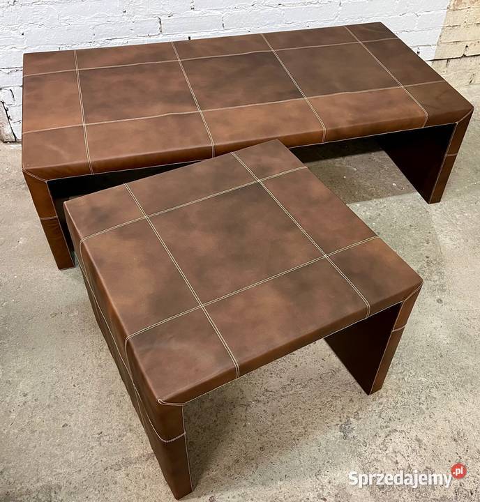 Ławasiedzisko z ekoskóry w kolorze brązowym