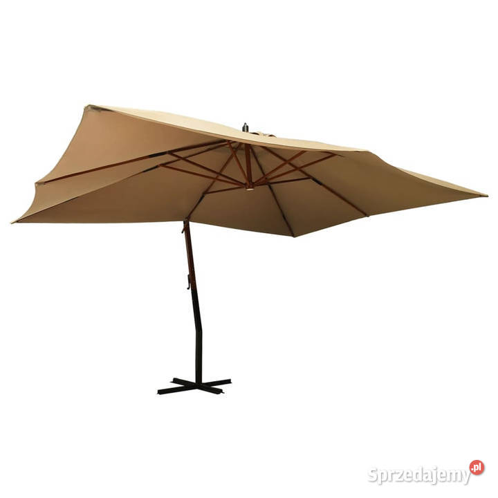 Wiszący parasol z drewnianym słupkiem 400x300 Warszawa