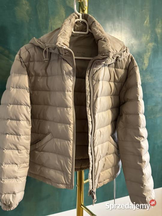 Kurtka puchowa XS Massimo Dutti beżowa z sprzedam