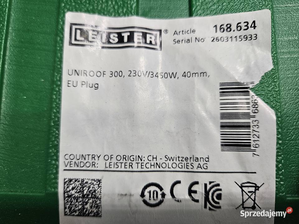Uniroof 300 automat Leister basen Pozostałe