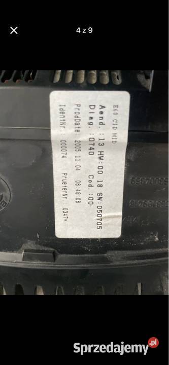 Wyświetlaczmonitor BMW e6061 CID MID Przemyśl