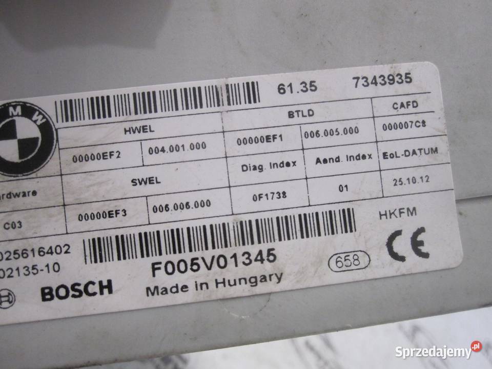 BMW F31 18 D 12r moduł sterownik klapy tył