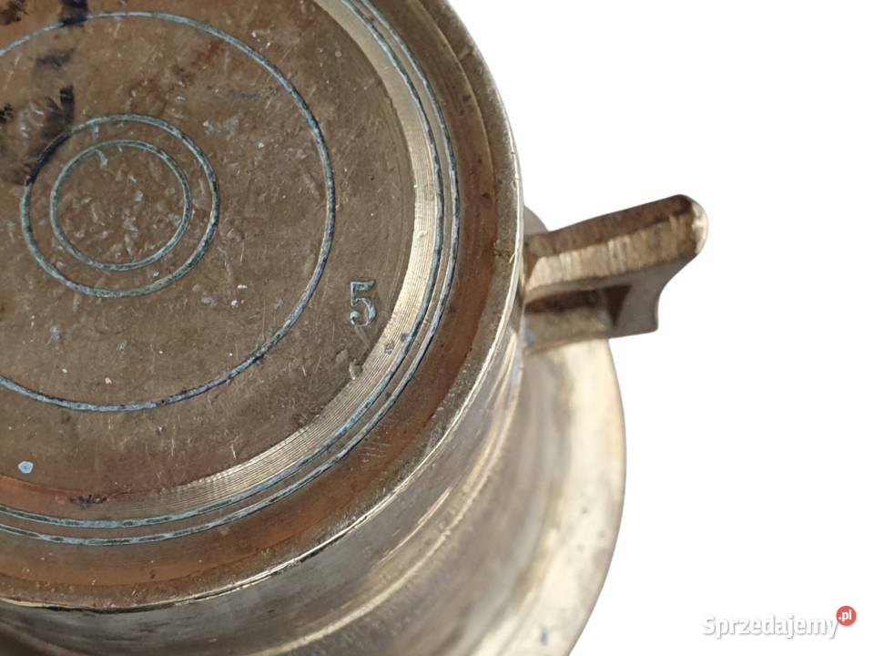 Stary mosiężny moździerz kuchenny sygnowany lata Pozostałe Cieszyn