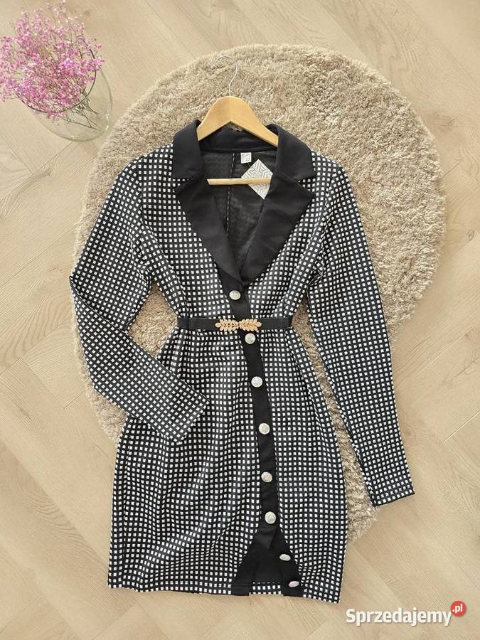 Sukienka biznesowa Ozdobne Guziki Rozmiar 36(S) śląskie Rybnik