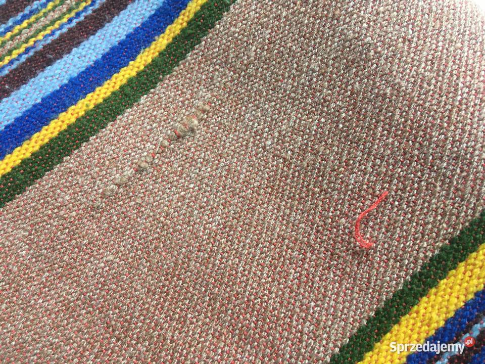 PRL nakrycie narzuta pled ładne kolory Kołobrzeg