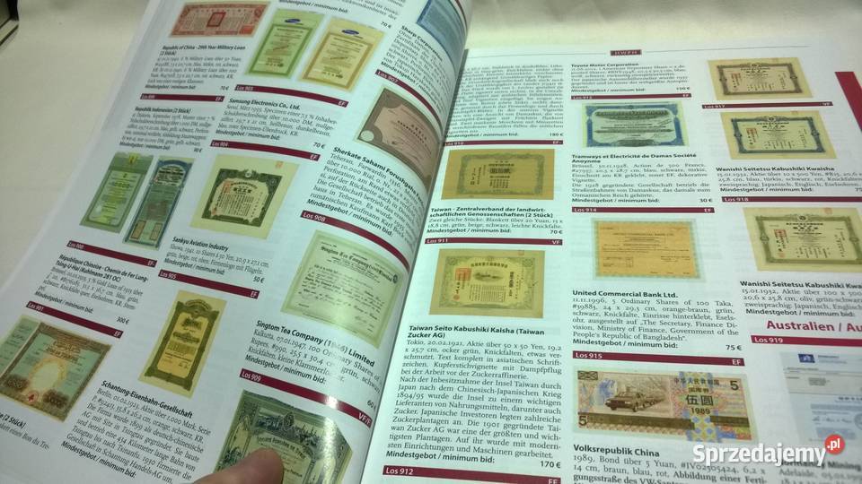 katalog aukcyjny papierów wartościowych 55 Warszawa
