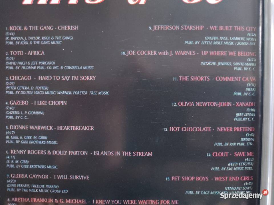 Hits of the 80 cd składanka toto gazebo cocker Kielce