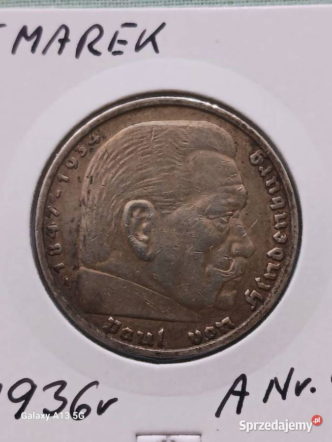 5 Marek Niemcy 1936 r Paul von Hindenburgmen A 4 Konin