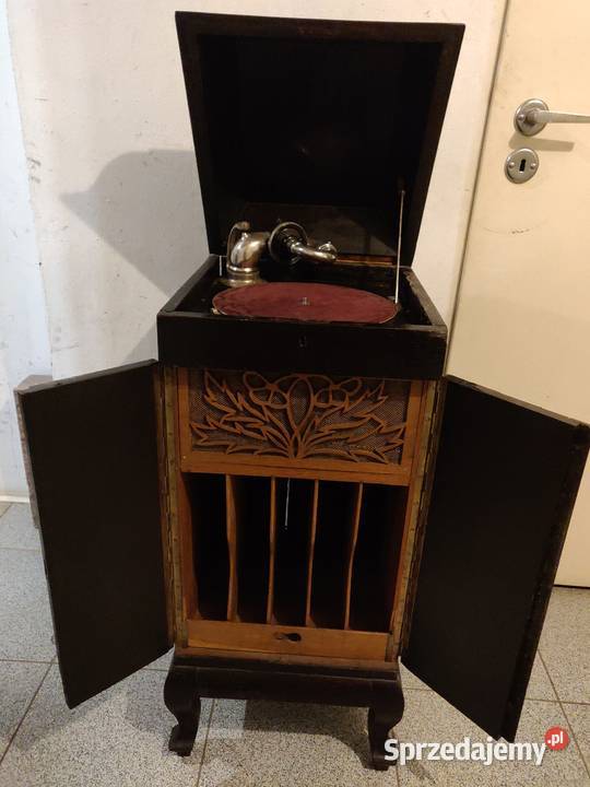 Stary gramofon w pełni sprawny dużo płyt szelak Warszawa