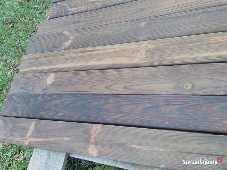 Deska opalana 1 m Shou Sugi Ban do aranżacji Katowice