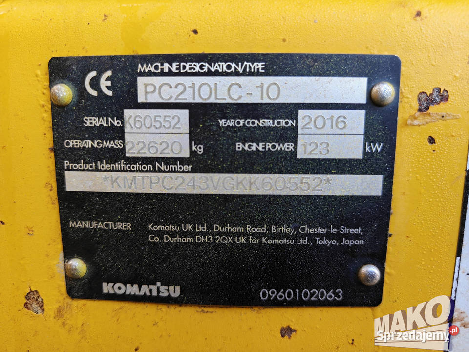 Komatsu PC210LC10 Long Reach 167m 298000 PC210 Ostrowiec Świętokrzyski