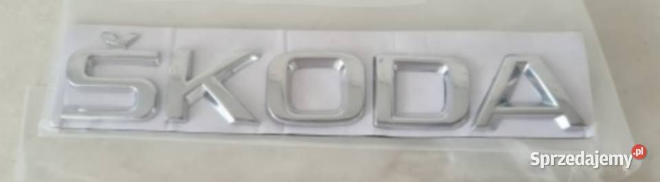 NOWE logo znaczek SKODA emblemat czarny srebrny lubelskie