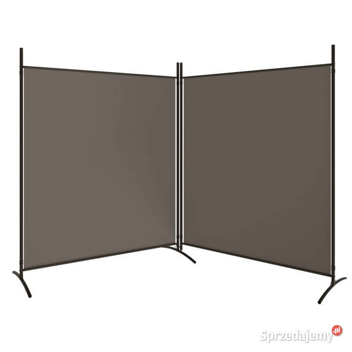 Parawan 2panelowy antracytowy 348 x 180 tkanina Warszawa