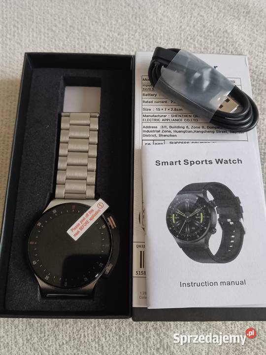 Smartwatch Qw33 ekran 128 cala ze stali Poznań