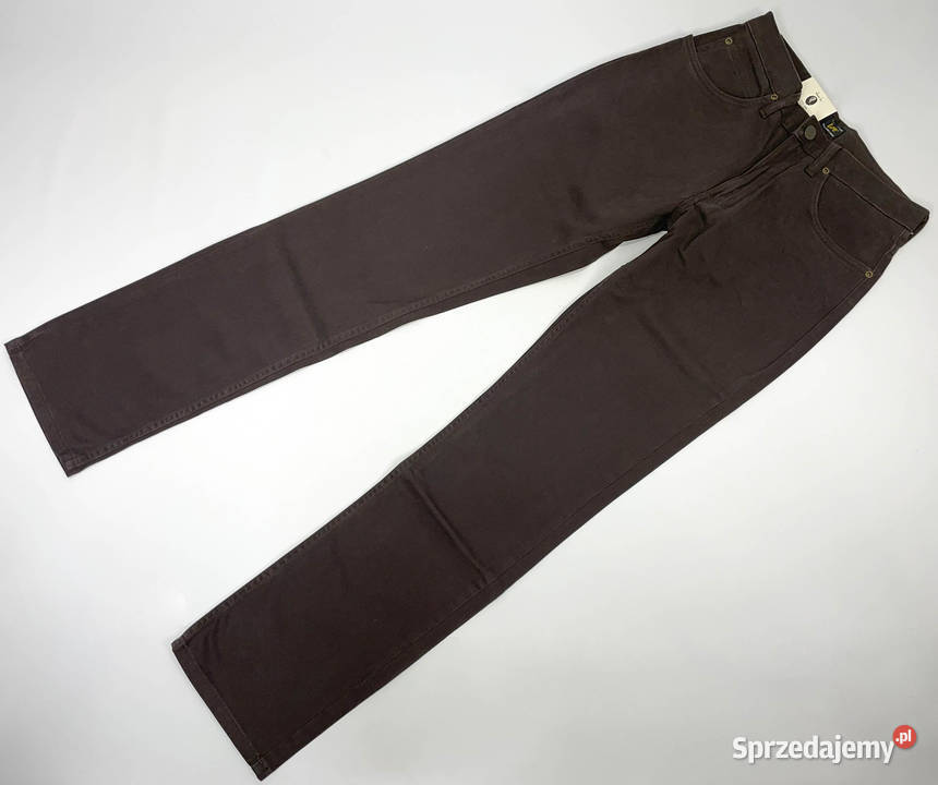 Spodnie męskie Lee Brooklyn Straight Brown W30 Moda i Styl warmińsko-mazurskie Pisz