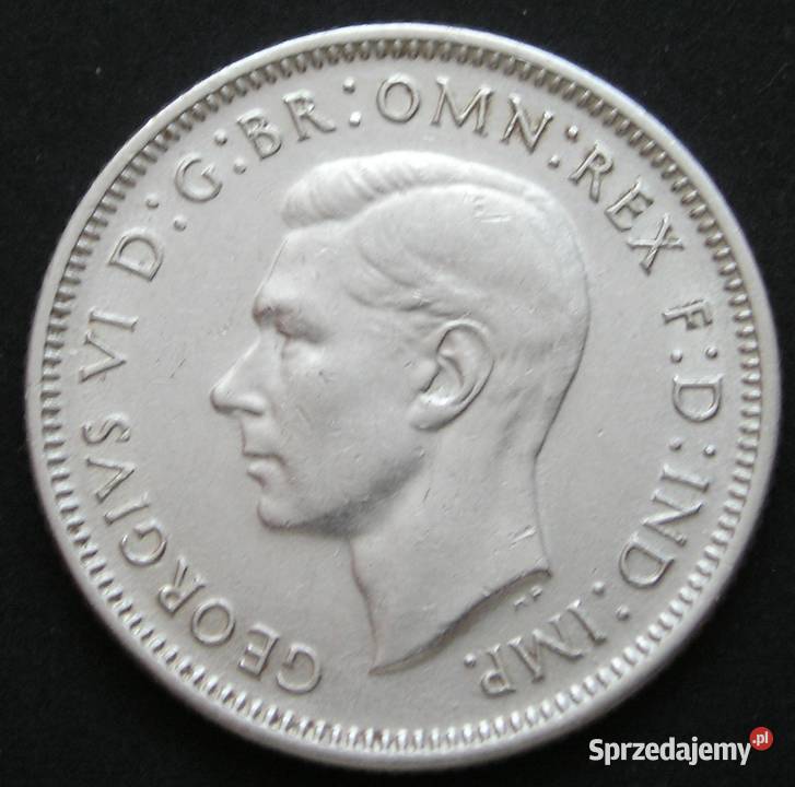 AUSTRALIA 1 SHILLING 1944 OWCA JERZY 6 SREBRO Numizmatyka