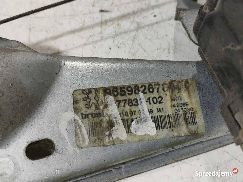 MECHANIZM PODNOŚNIK SZYBY LEWY TYŁ PEUGEOT 308