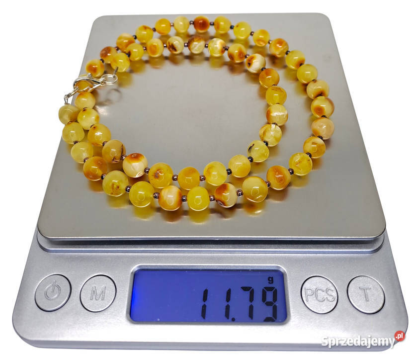 Komplet korale i bransoletka z bursztynu Warszawa