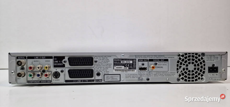 SONY CD RDRHX780 RDR hx 780 Nagrywarka DVD HDD Międzychód
