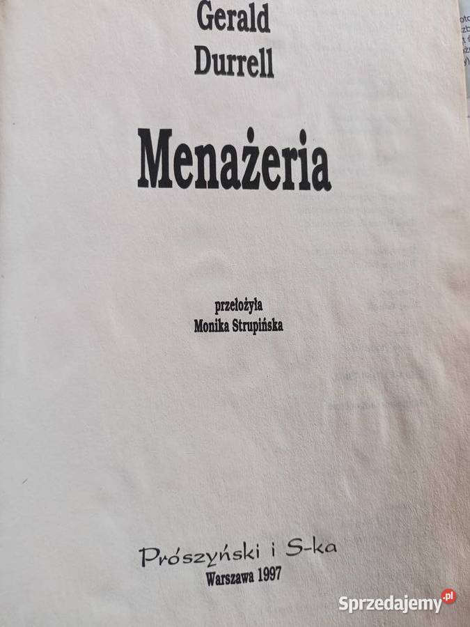 Durrell książki Menażeria księgarnia Praga Warszawa