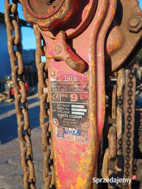 KITO LB090 9 ton wciągnik łańcuchowy ręczny Końskowola