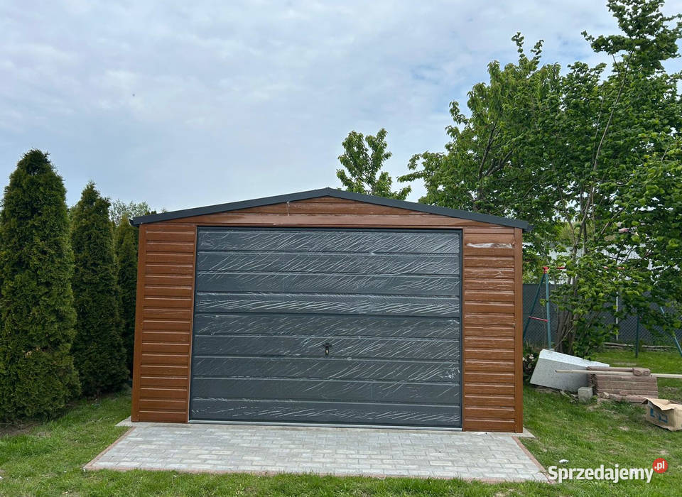 Garaż blaszany 4x6m drewnopodobny dach Sprzedaż Opole