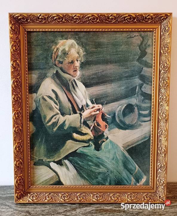 Anders Zorn Obraz olejny na płótnie Dziewczyna Łódź