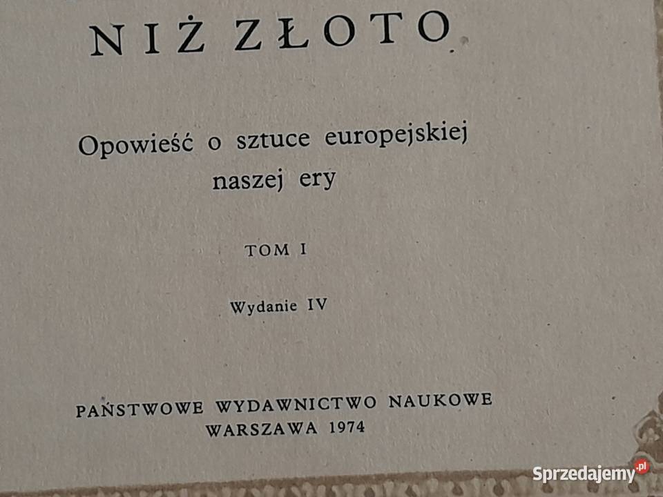 Stara książka Sztuka cenniejsza niż złoto Dąbrowa Górnicza