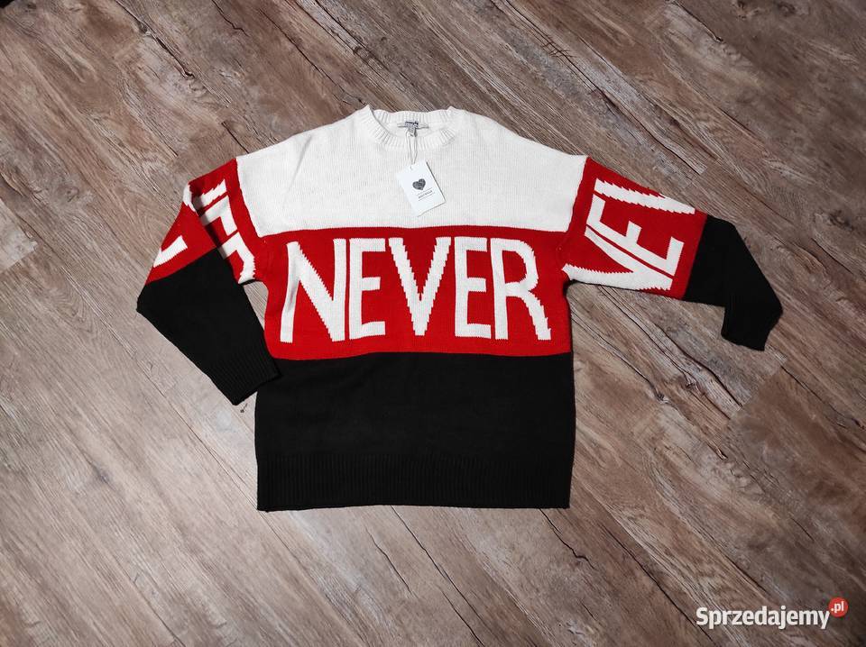 sweter jennifer nowy z metką xs luźny Białka