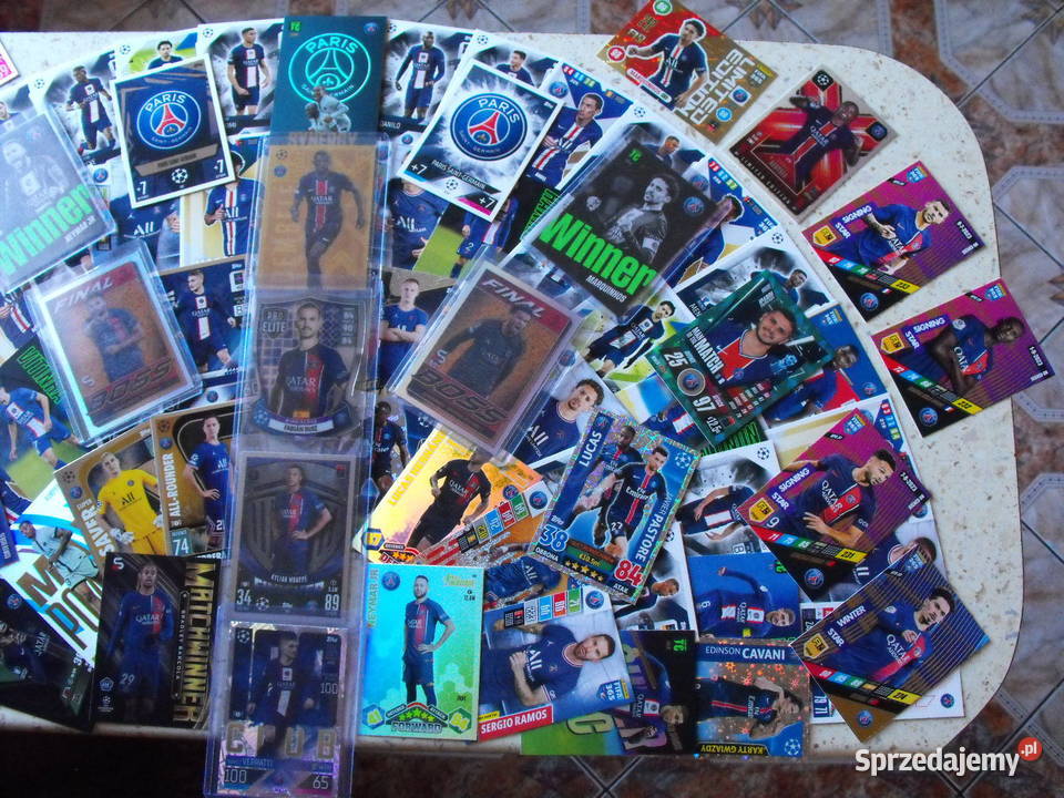 MEGA zestaw 88 sztuk karty PSG PANINI TOPPS Mykanów