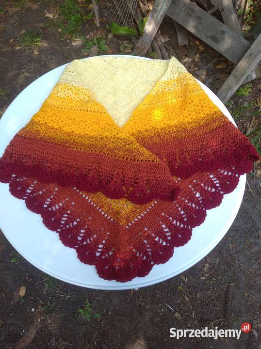 Ręcznie robiona wyjątkowa chusta sprzedam